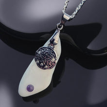 Load image into Gallery viewer, Oceans Embrace - Sea glass - Sand dollar - necklace