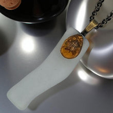 Load image into Gallery viewer, Whispers of the sea - Sea Glass, Amber, Necklace