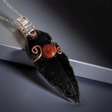 Load image into Gallery viewer, Heart of Courage Arrowhead - Carnelian - Necklace