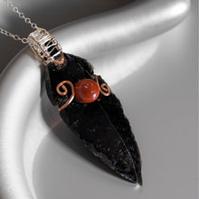 Load image into Gallery viewer, Heart of Courage Arrowhead - Carnelian - Necklace