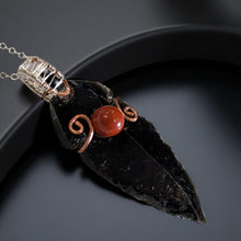 Load image into Gallery viewer, Heart of Courage Arrowhead - Carnelian - Necklace