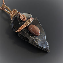 Load image into Gallery viewer, Whispers of the Earth - Arrowhead - Petrified Wood cabochon
