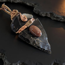 Load image into Gallery viewer, Whispers of the Earth - Arrowhead - Petrified Wood cabochon
