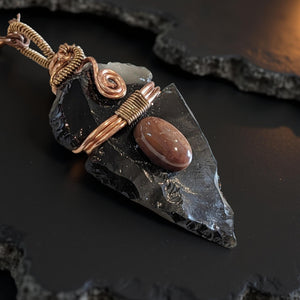 Whispers of the Earth - Arrowhead - Petrified Wood cabochon