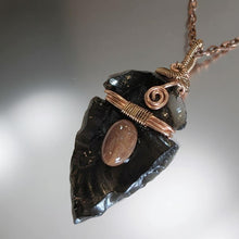 Load image into Gallery viewer, Whispers of the Earth - Arrowhead - Petrified Wood cabochon
