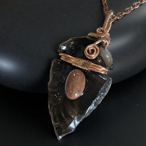 Whispers of the Earth - Arrowhead - Petrified Wood cabochon