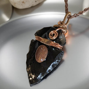 Whispers of the Earth - Arrowhead - Petrified Wood cabochon