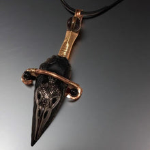 Load image into Gallery viewer, The Shadow Dagger - Arrowhead - Necklace - Raven Stone
