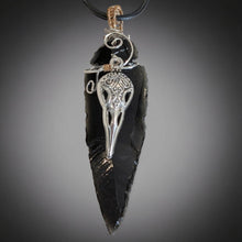 Load image into Gallery viewer, The Raven&#39;s Compass - Arrowhead - Celtic Raven - Necklace
