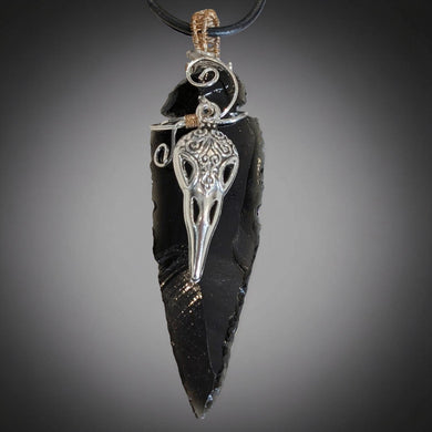 The Raven's Compass - Arrowhead - Celtic Raven - Necklace