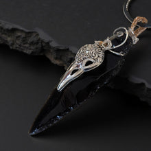 Load image into Gallery viewer, The Raven&#39;s Compass - Arrowhead - Celtic Raven - Necklace