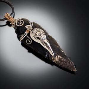 The Raven's Compass - Arrowhead - Celtic Raven - Necklace