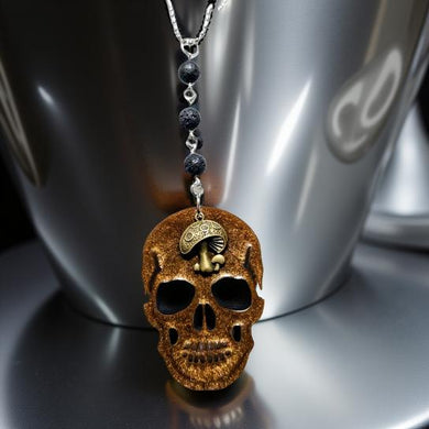 The mystic Traveler -Rear view mirror - Skull & Mushroom - air freshener