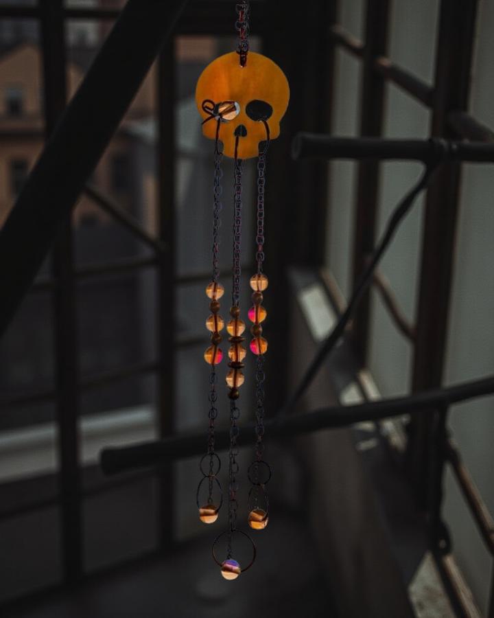 Spirit's Whisper - Skull - Sun Catcher