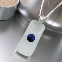 Load image into Gallery viewer, The Wisdom of the Tides - Sea Glass - Lapis lazuli - Necklace