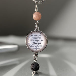 "Love You Forever" Galloping Horse -  Rear view mirror -Hanger