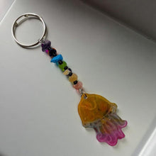 Load image into Gallery viewer, &quot;Coastal Chakra Jellyfish Keychain.&quot;