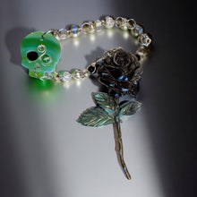 Load image into Gallery viewer, Alchemy of Change - Skull - Black Rose - Sun Catcher