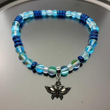 Load image into Gallery viewer, Aqua Aura Quartz,  Butterfly , Anklet