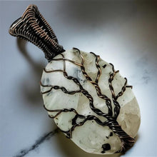 Load image into Gallery viewer, Tree of life, Copper wrapped, Moonstone, Pendant