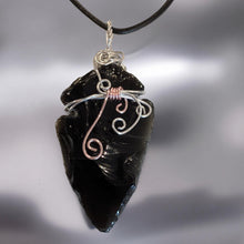 Load image into Gallery viewer, The Obsidian Shadow - Arrowhead - Necklace
