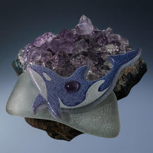 Load image into Gallery viewer, The Resilience - Orca - Sea Glass - Amethyst - Ornament