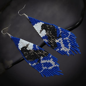 The Raven's Wisdom Beaded -  Earrings
