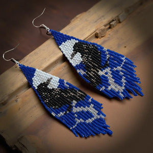 The Raven's Wisdom Beaded -  Earrings