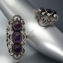 Load image into Gallery viewer, The Trinity Amethyst Ring