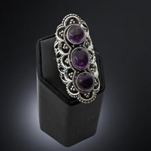 Load image into Gallery viewer, The Trinity Amethyst Ring