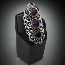 Load image into Gallery viewer, The Trinity Amethyst Ring
