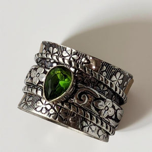 Peridot -  Spinner Ring
