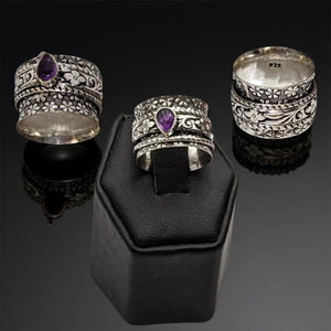 Amethyst- Spinner Ring