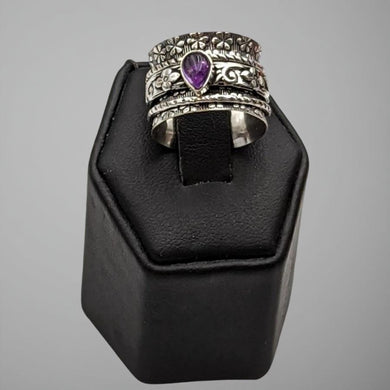 Amethyst- Spinner Ring