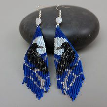 Load image into Gallery viewer, Embrace the Whispers of the Raven - Moonstone - Earrings