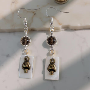 Mushroom - Coastal Forest Whisper  - Earrings