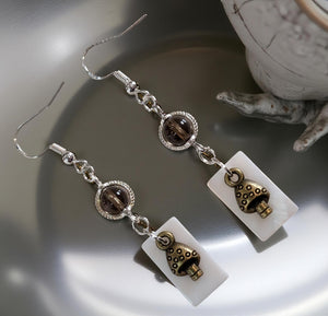 Mushroom - Coastal Forest Whisper  - Earrings