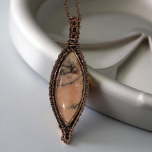 Load image into Gallery viewer, The Heart Healer - Copper Wrapped - Pink Aragonite - Necklace