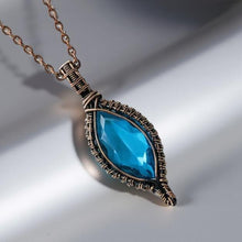 Load image into Gallery viewer, The Weave of Truth- Copper Wrapped - Blue Topaz - Necklace