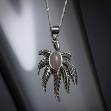 Load image into Gallery viewer, Whispers of Love - Rose Quartz - Leaf Necklace