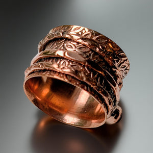 The Amethyst Meridian - Copper - Spinner Ring