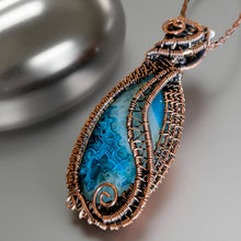 Load image into Gallery viewer, Tranquil Echo - Blue Laguna Lace  Agate - Necklace