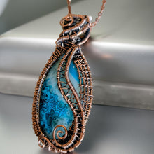 Load image into Gallery viewer, Tranquil Echo - Blue Laguna Lace  Agate - Necklace