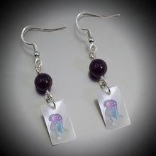 Load image into Gallery viewer, Amethyst Tide - Jellyfish - Earrings - Amethyst