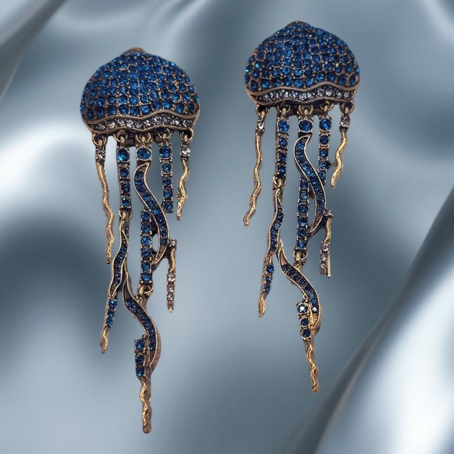 Midnight Tentacle Dangles - Jellyfish - Earrings