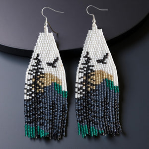 The Raven's Journey - Beaded - Earrings