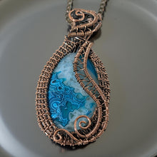 Load image into Gallery viewer, Tranquil Echo - Blue Laguna Lace  Agate - Necklace