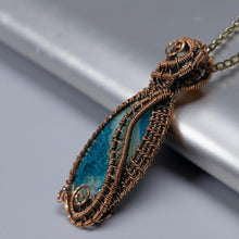 Load image into Gallery viewer, Tranquil Echo - Blue Laguna Lace  Agate - Necklace