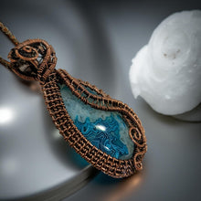Load image into Gallery viewer, Tranquil Echo - Blue Laguna Lace  Agate - Necklace