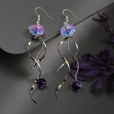 Currents of Amethyst - Jellyfish - Earrings